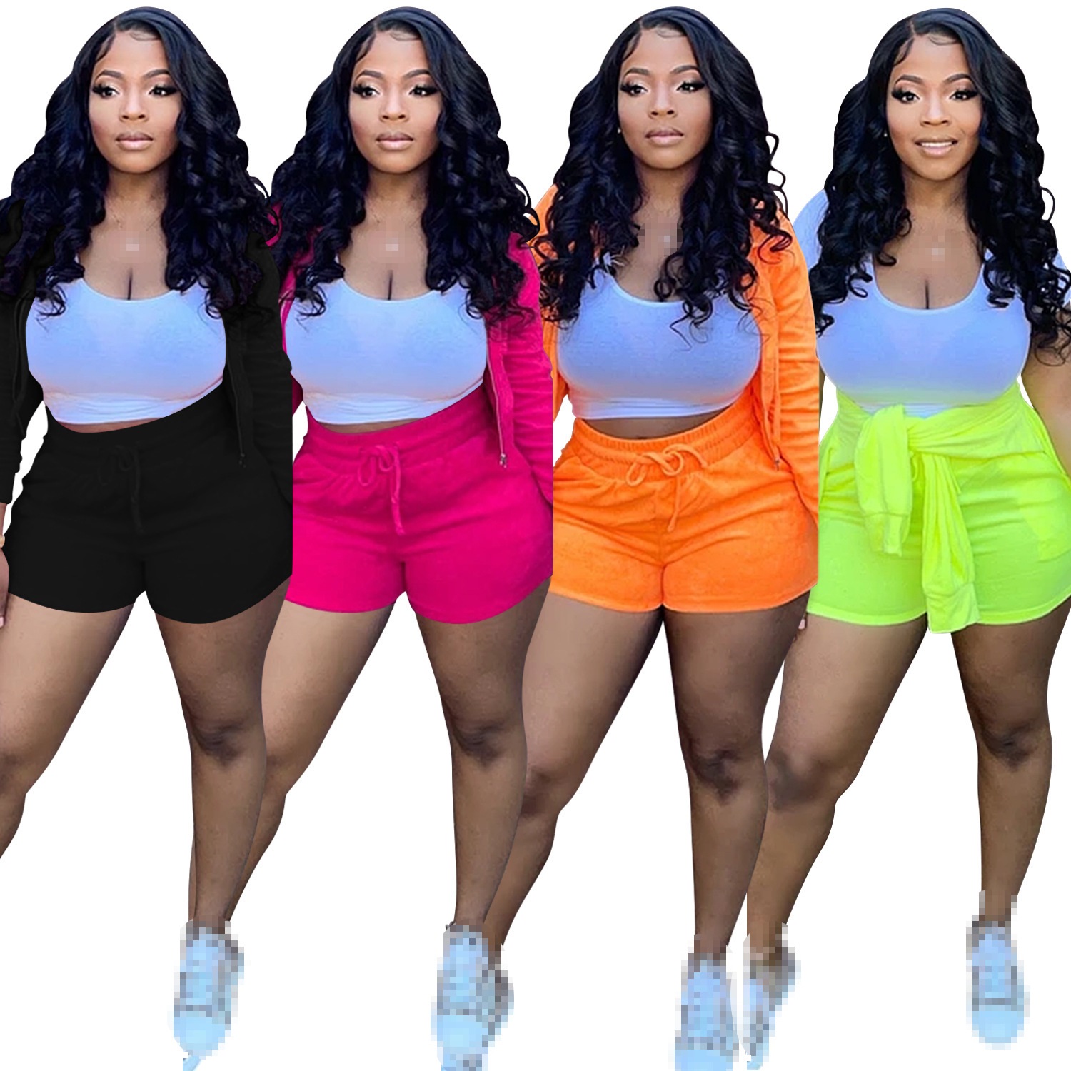 Şort setleri 3 parça set kadın - Summer Clothing Wholesale incelemesi ve fiyatı